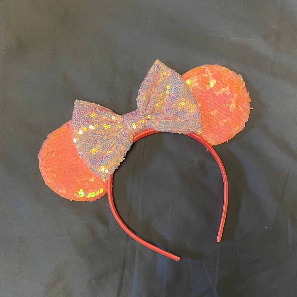 Sequin Mouse Ears Headband - pink and purples